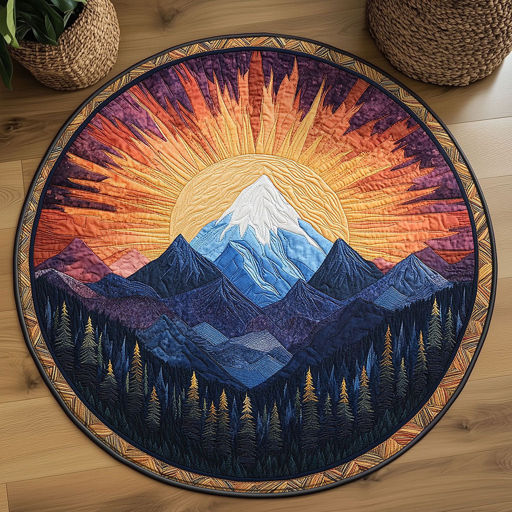 Velvet Glow Mountain WN1208092CL Quilted Round Mat