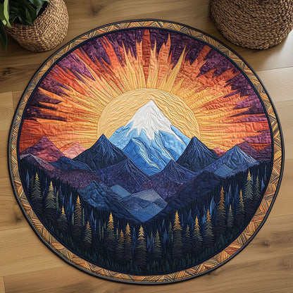 Velvet Glow Mountain WN1208092CL Quilted Round Mat