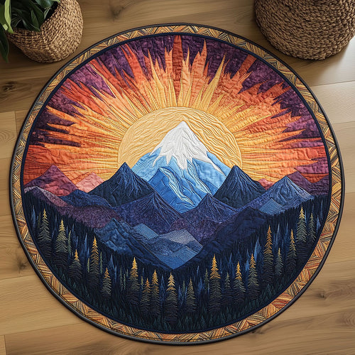 Velvet Glow Mountain WN1208092CL Quilted Round Mat