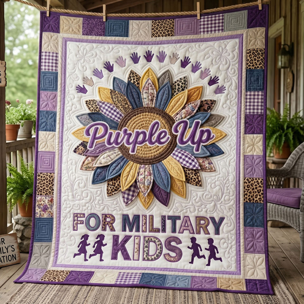Purple Up Sunflower WN2304013CL Quilt