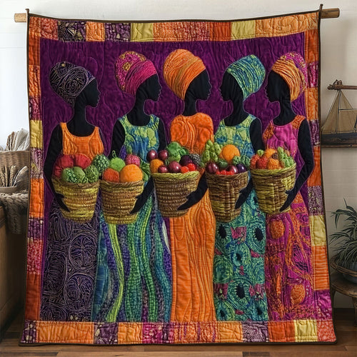 African Women Fruits WN0701008CL Quilt