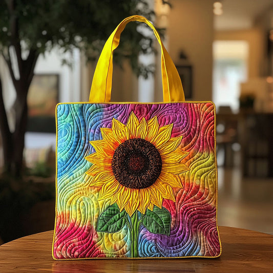 Illusion Sunflower QA0212024CL Quilted Tote Bag