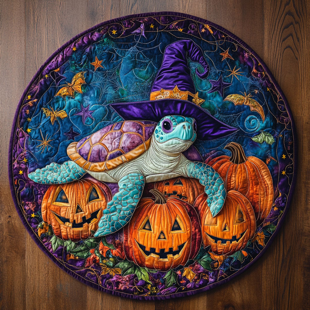 Mystic Turtle WN1308084CL Quilted Round Mat