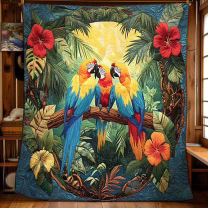 Charming Tropical Parrot CW0701018CL Quilt