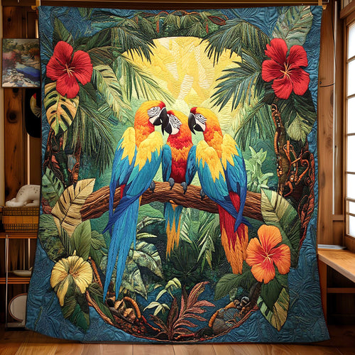 Charming Tropical Parrot CW0701018CL Quilt
