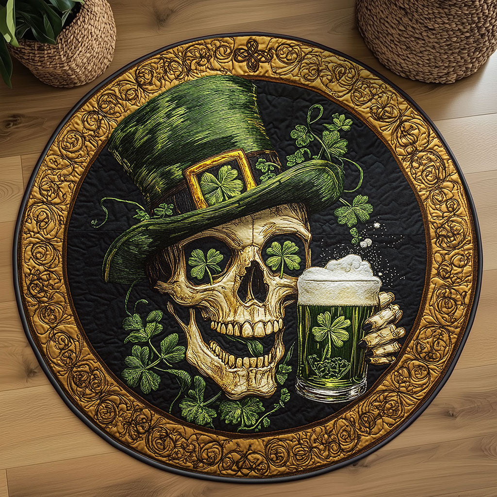 Brew Skull WN2608008CL Quilted Round Mat