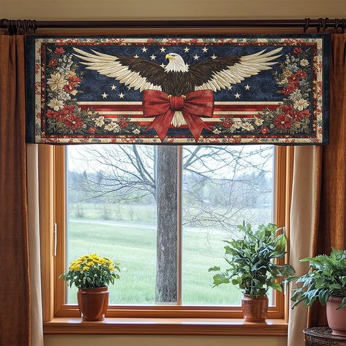 Bald Eagle Pride WN1206031CL Quilted Valance