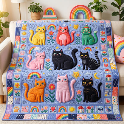 Rainbow Cats XR1805007CL Quilt