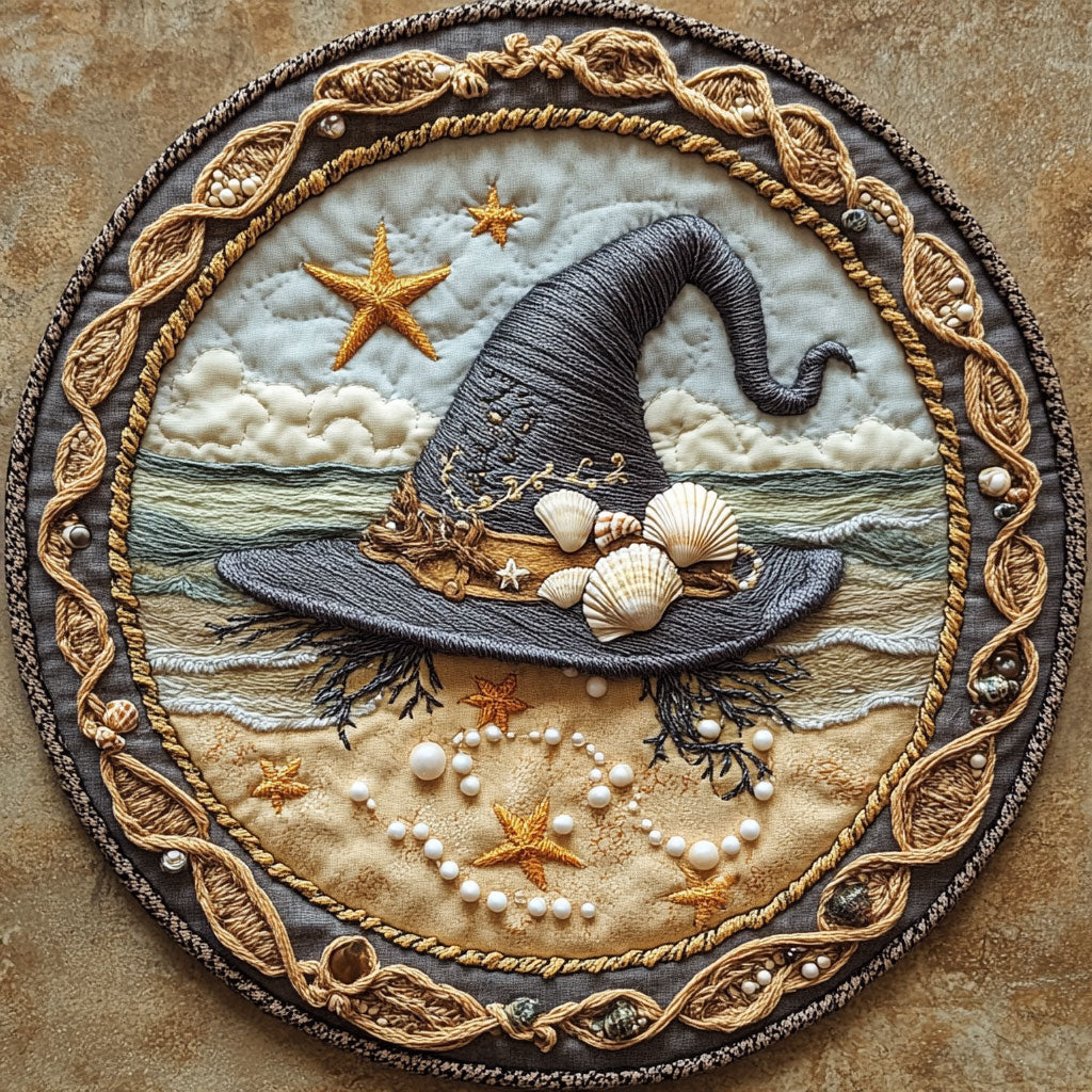 Wizard Hat Whispers WN0606061CL Quilted Round Mat