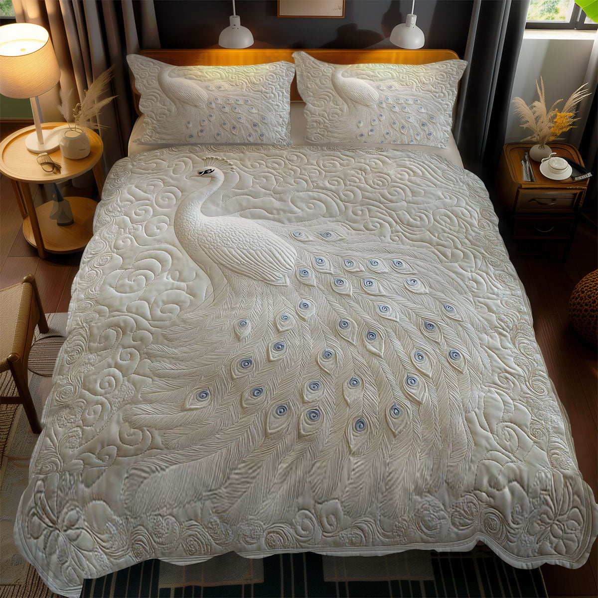 Peacock’s Ivory Elegance WN1002077CL Duvet Cover Set