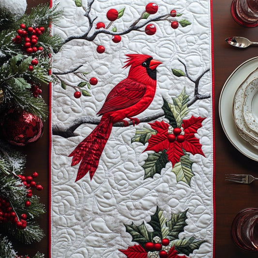 Red Cardinal XR1809001CL Quilted Table Runner