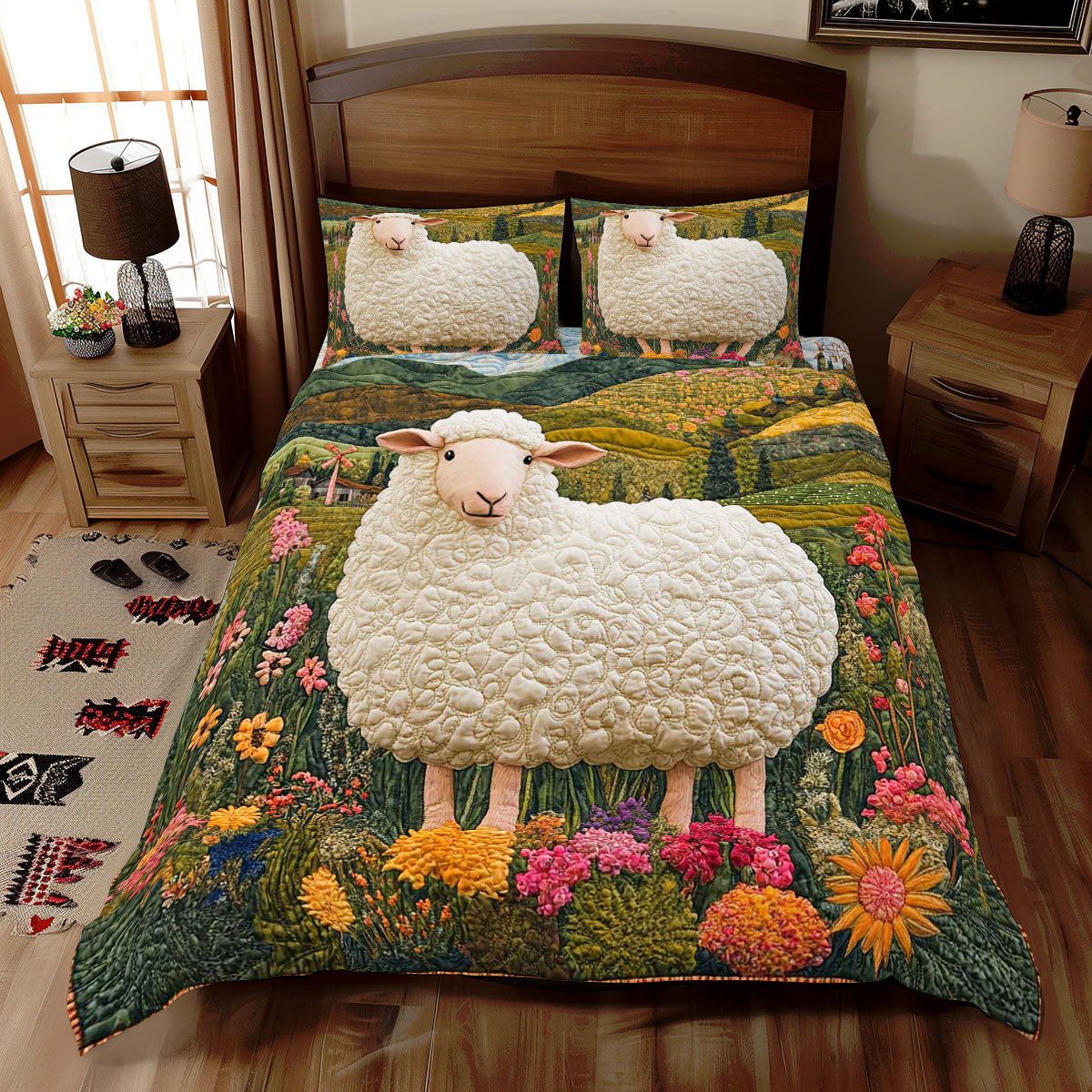 Adorable Farm Sheep WP2001015CL Duvet Cover Set