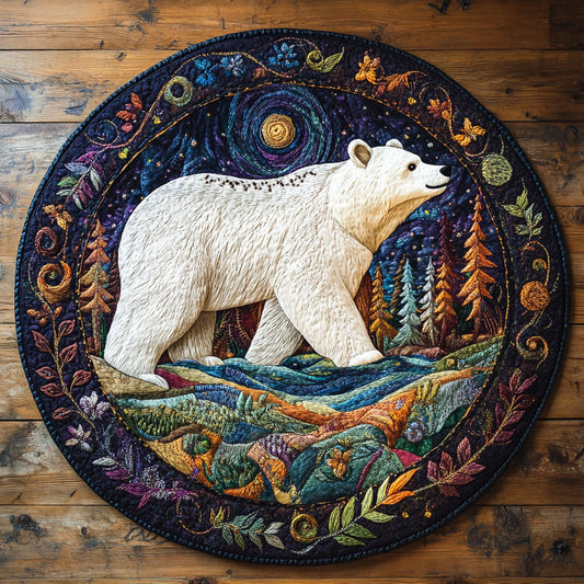 Polar Bear Solitude WN2406037CL Quilted Round Mat