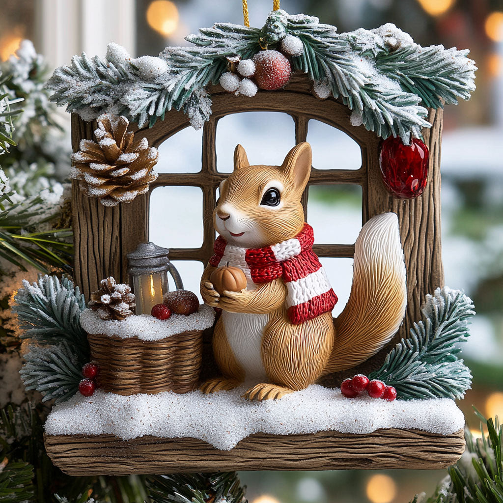 Winter Squirrel CW2611014CL Christmas Ornament