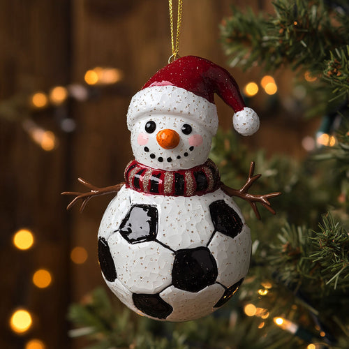 Soccer Snowman CW2311049CL Christmas Ornament