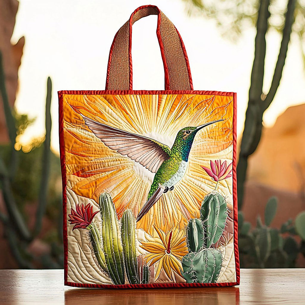 Desert Hummingbird QA2011025CL Quilted Tote Bag