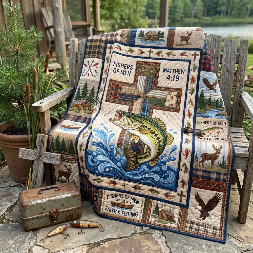 Faith And Fishing WN1305004CL Quilt