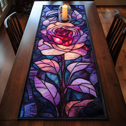 Stained Rose CP1301038CL Quilted Table Runner