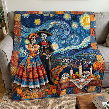 Starry Night Sugar Skull Romance WN2804019CL Quilt