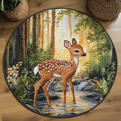 Lone Fawn WJ0207028CL Quilted Round Mat