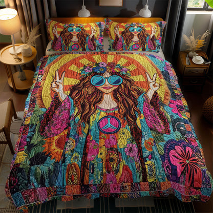 Boho Vibes Hippie Girl WN1102047CL Duvet Cover Set