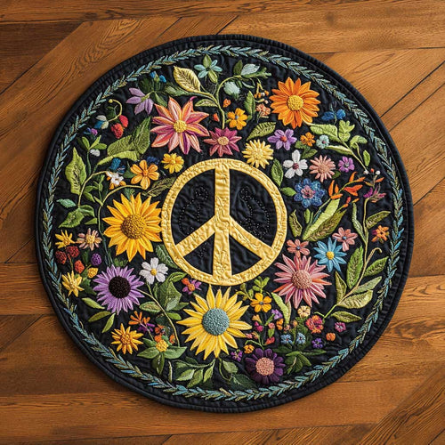 Peace Harmony WN1605029CL Quilted Round Mat