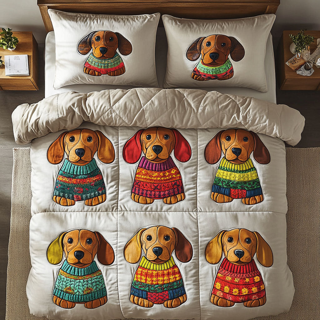 Cute Dachshund WN0601022CL Duvet Cover Set