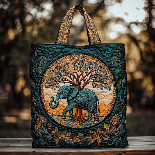 Elephant Magic Tree WN1010027CL Quilted Tote Bag
