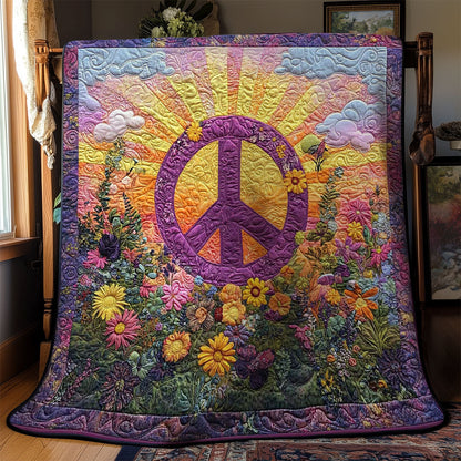 Flower Power Peace WN2201004CL Quilt