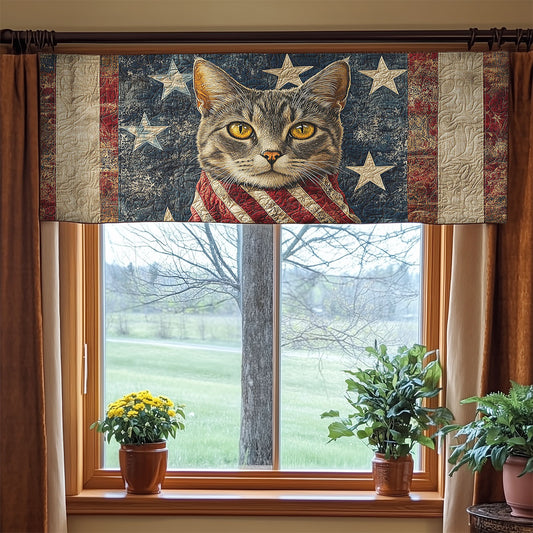 Rustic Cat Stars WN1006076CL Quilted Valance