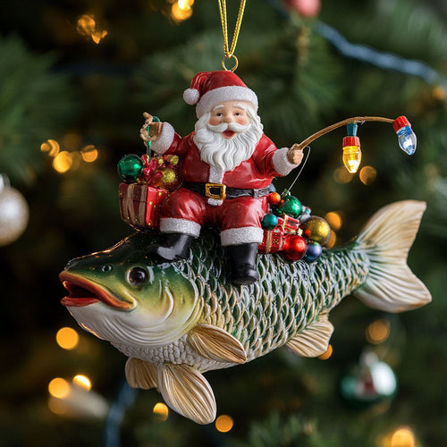 Santa Fish CW1511069CL Christmas Ornament