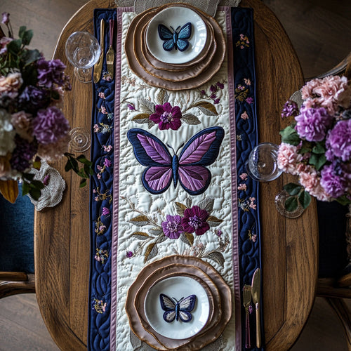 Evening Butterfly WN0207063CL Quilted Table Runner