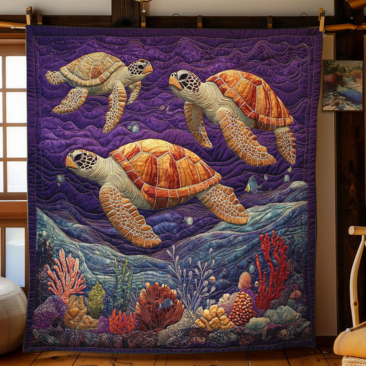Ocean Turtle Dance WN1703090CL Quilt