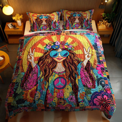 Boho Vibes Hippie Girl WN1102047CL Duvet Cover Set