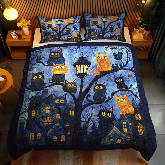 Silly Cat Lantern Glow WN1103154CL Duvet Cover Set