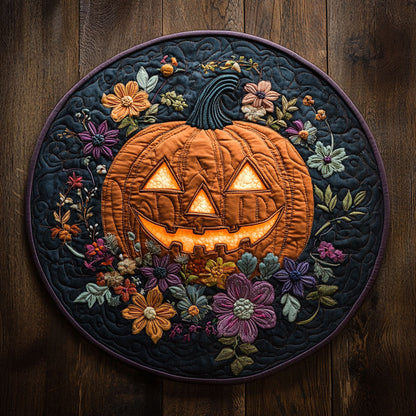 Pumpkin Magic WN2307071CL Quilted Round Mat