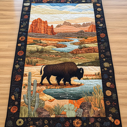 Native Bison WJ2003067CL Quilted Table Runner