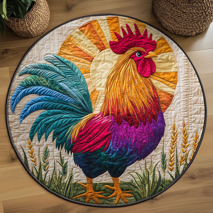 Sunrise Chicken WJ2305050CL Quilted Round Mat