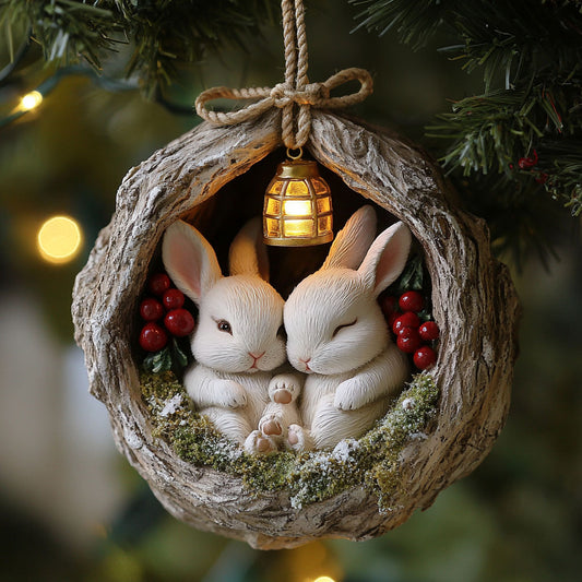 Hollow Rabbits CP0312210CL Christmas Ornament