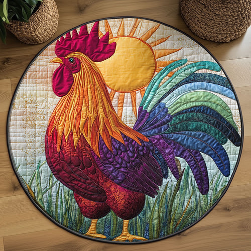 Sunrise Chicken WJ0606057CL Quilted Round Mat