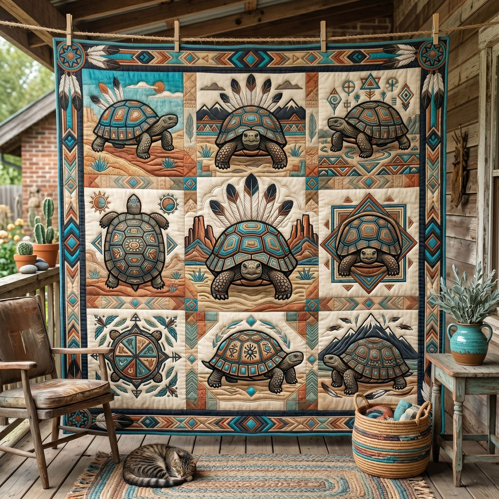 Sacred Tortoise Spirits WN0906010CL Quilt