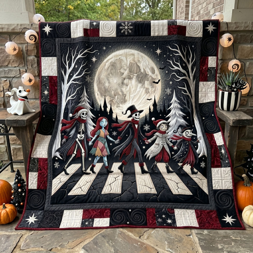 Gothic Holiday Skeleton Patchwork WN1105009CL Quilt