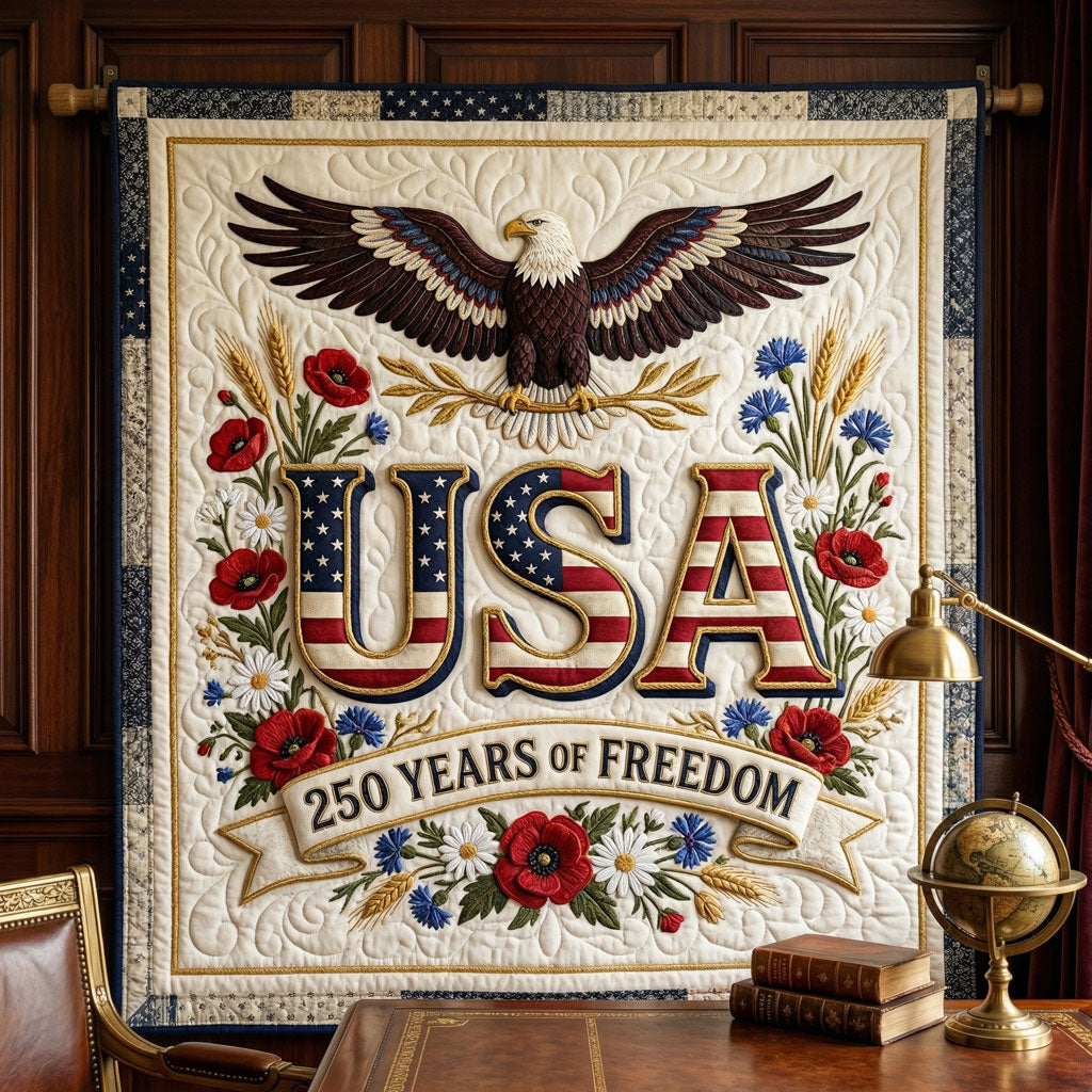 Patriotic Roses USA Blanket WN0904038CL Quilt