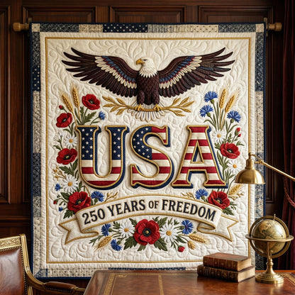 Patriotic Roses USA Blanket WN0904038CL Quilt