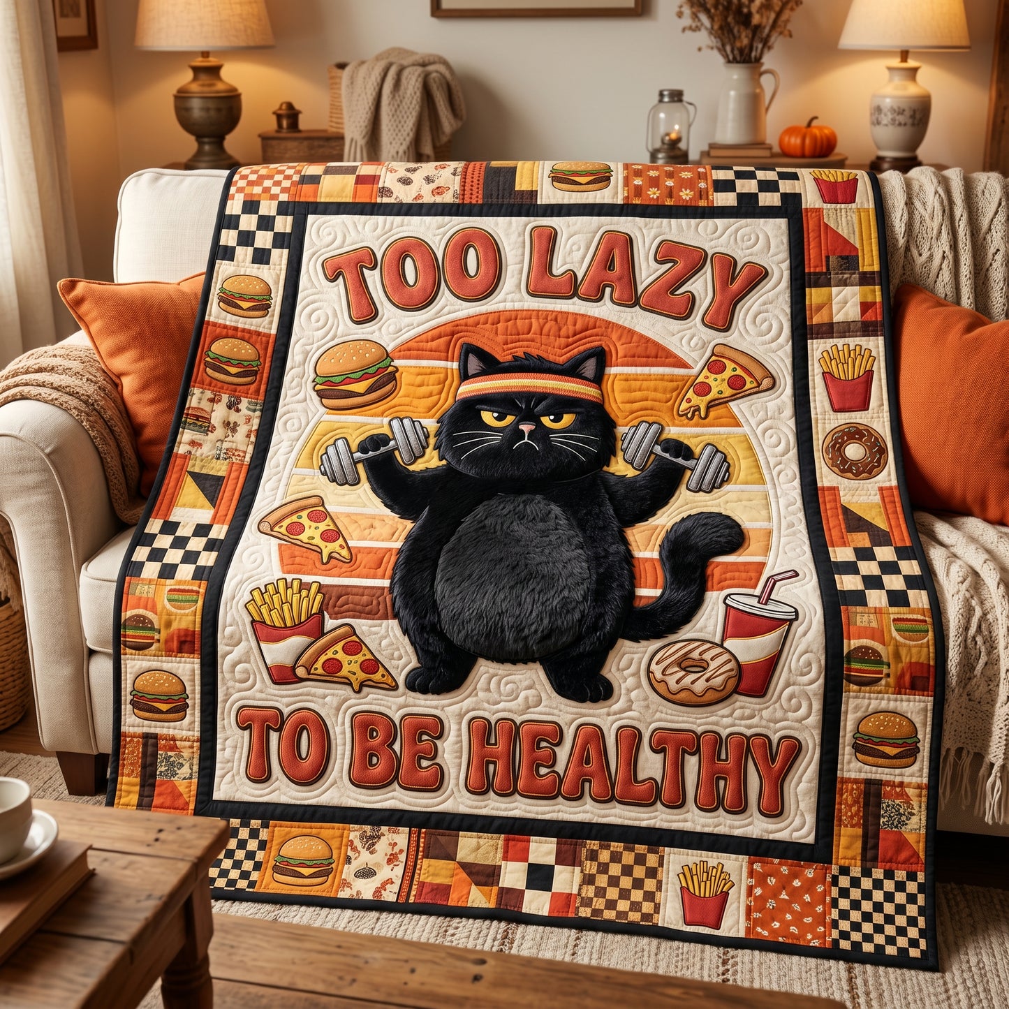 Too Lazy To Be Healthy XR1805022CL Quilt