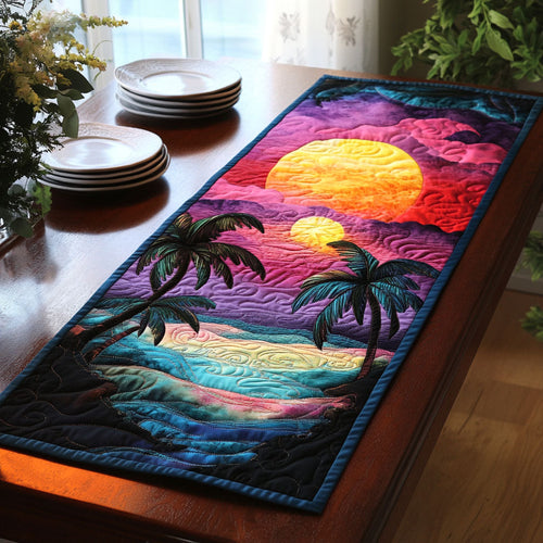 Tropical Surreal Sunset WJ0107030CL Quilted Table Runner