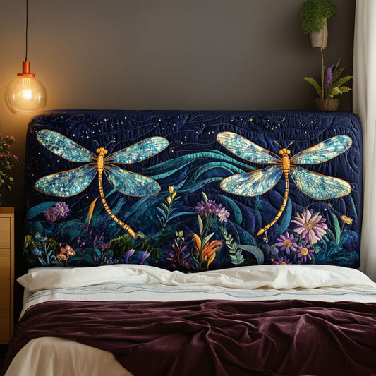 Dragonfly Nightscape KL0701028CL Quilted Headboard Slipcover