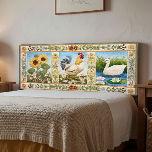 Golden Sunflower Poultry CW0301006CL Quilted Headboard Slipcover