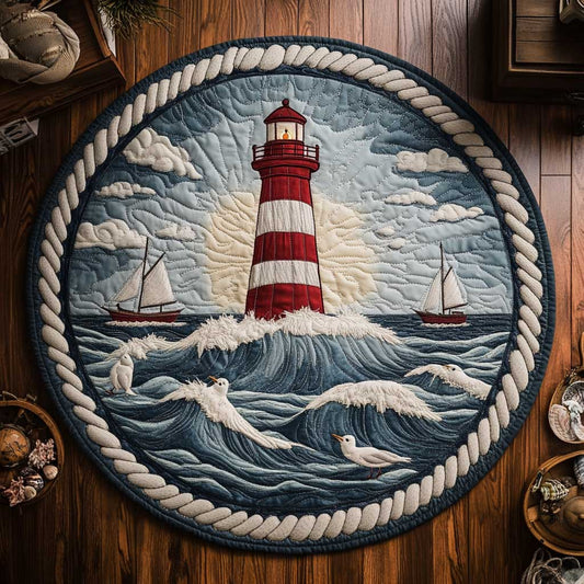 Lighthouse Journey WN0304050CL Quilted Round Mat