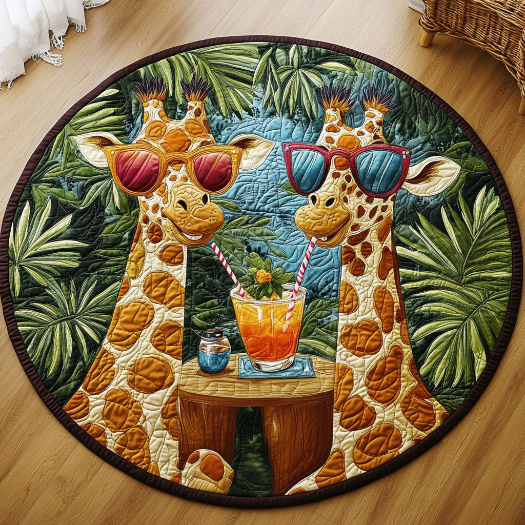 Giraffe Summer Cheers KL1912039CL Quilted Round Mat
